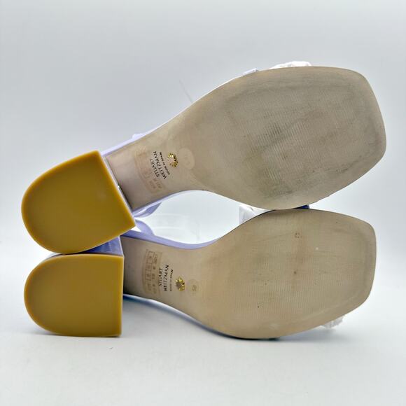 Stuart Weitzman Womens Soiree 85 Block Heeled Sandal US 9.5 B Purple Leather NIB - Picture 12 of 14